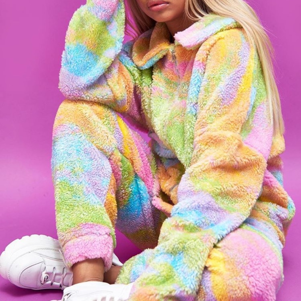 SALE❗️PASTEL RAINBOW FLEECE JOGGERS SWEATPANTS 🌈